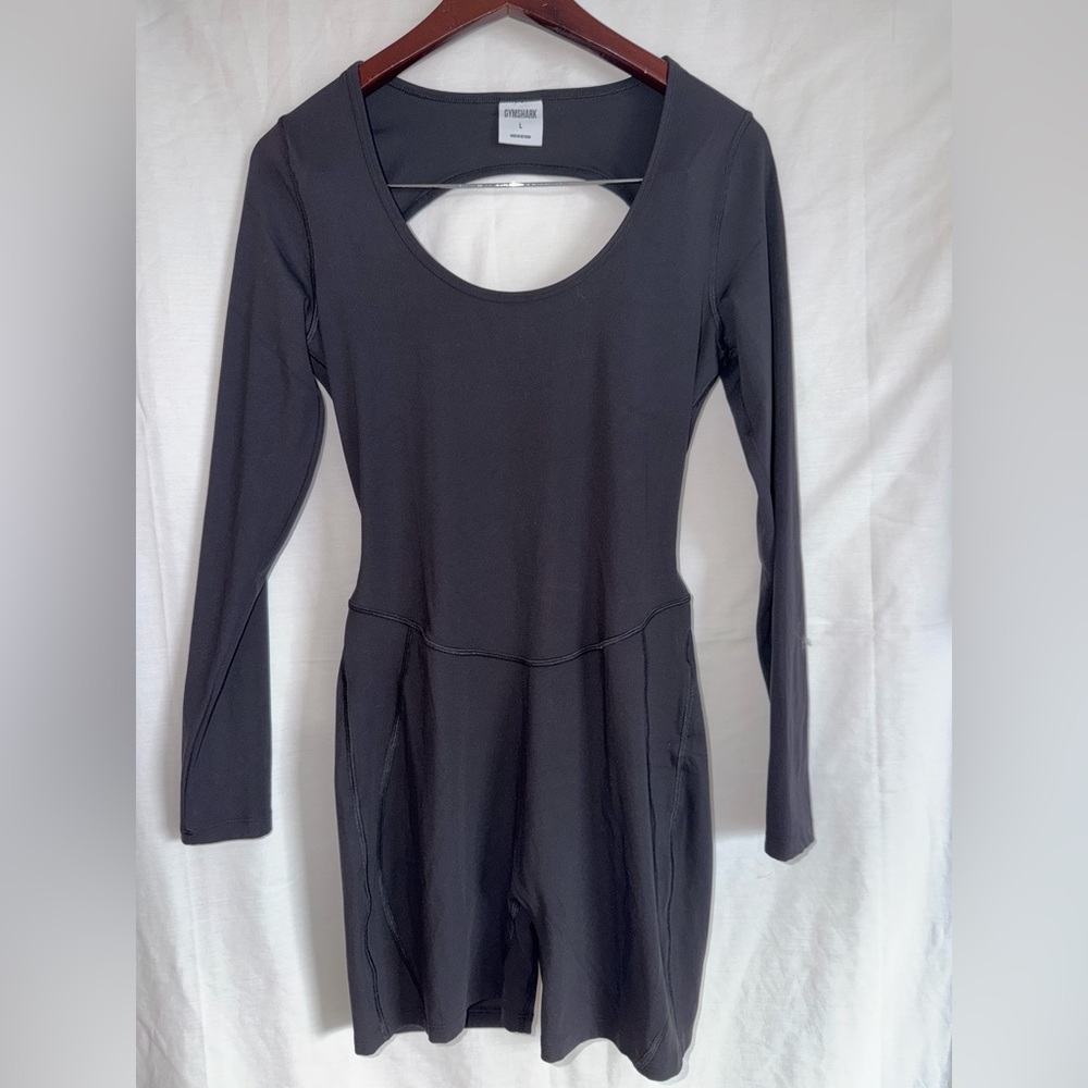 Gymshark Black Backless Long Sleeve Unitard - Picture 6 of 10
